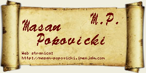 Mašan Popovicki vizit kartica